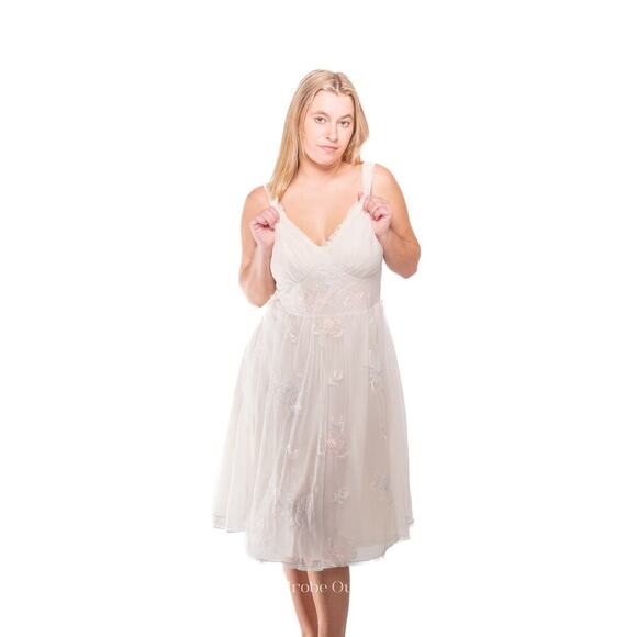 Vintage Dresses & Skirts - Vintage 50's Sheer White Nylon Gown Dress